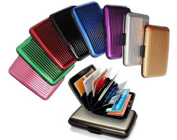 Etui na karty dokumenty aluminiowe portfel wallet x