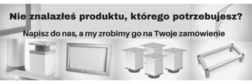 NÓŻKA MEBLOWA DO ŁÓŻKA ALUMINIOWA 60x60x150 BIAŁY