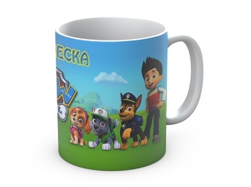 KUBEK PSI PATROL PAW + imię dziecka kubek 330ml