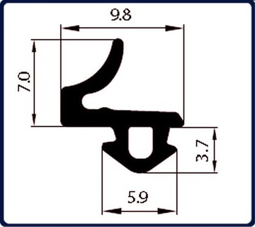 Уплотнитель оконный Veka old S Черный KV1 (S835x)