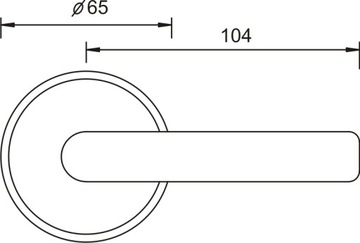 ДВЕРНАЯ РУЧКА LOB С КРУГЛЫМ ДИСКОМ MK02 ХРОМ