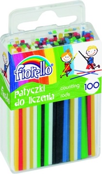 FIORELLO PATYCZKI DO LICZENIA KOLOROWE 100SZT