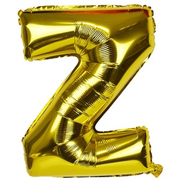 Balony Foliowe Literki Złota Foliowy 40cm Litera Z