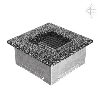 Kratka kominkowa wentylacyjna 11x11 Czarno-srebna