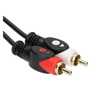 Удлинительный кабель 2x RCA (подбородок) - 2x RCA 5м