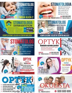 Рекламный баннер - очки для оптика-офтальмолога