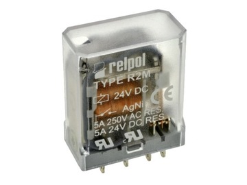 Реле промышленное 2P 5A 24V DC AgNi R2M-2012-23-1024 617171 Relpol