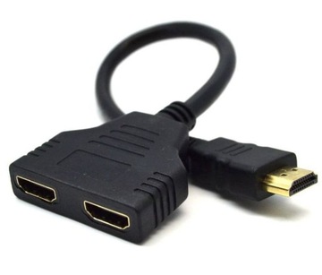 Rozdzielacz HDMI na 2 porty Rozgałęźnik Adapter Pł