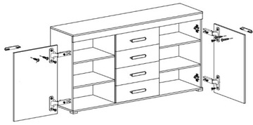 Комод 140 2D4SZ MARINO M34 - система Sonoma