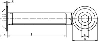 Śruba kulista do owiewek nierdzewna M5x16 10szt