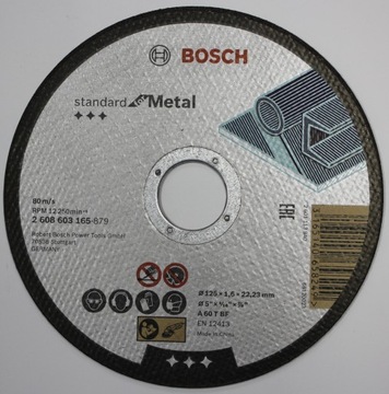 КОРУНДОВЫЙ ДИСК BOSCH ПО МЕТАЛЛУ 125 х 1,6 х 22,2