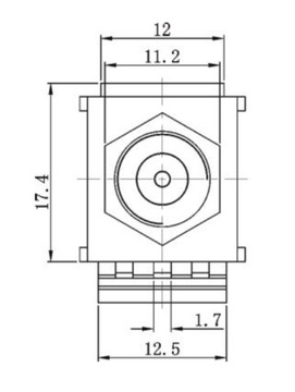 Переходник Keystone F-розетка - F-розетка GF-GF-K