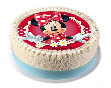 OPŁATEK NA TORT Myszka Minnie Mickey Mouse 16cm