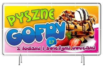 Gotowe Baner REKLAMA 2mx1m -Gofry desery