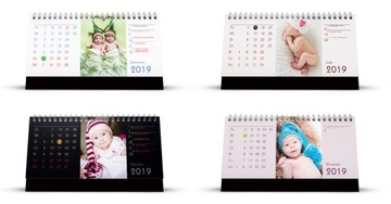 Настольный фотокалендарь 22 х 10 см с вашими фотографиями, вашими праздниками