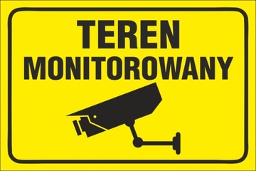 TABLICZKA - Teren MONITOROWANY 20x30 PCV 5mm | 24H