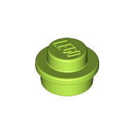 LEGO Płytka okrągła 1x1 limonka 4073