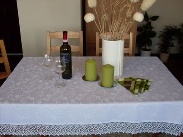 Круглая скатерть с гипюром 175 Koło Polskie Tablecloths