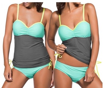 Tankini strój kąpielowy bikini TOP 64 mięta S
