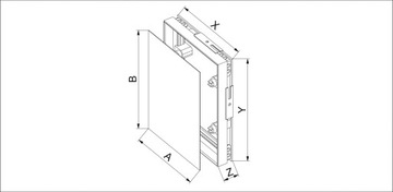 Maskownica, rewizja PVC MPCV17 25x30cm, glazura