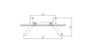 Stojak Edbak TR14 2 TV LCD LED 40'-47' 80kg 185cm