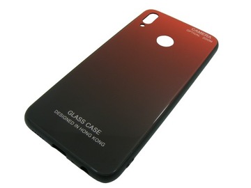 Etui GLASS CASE do Honor 8X JSN-AL00 czerwony - czarny