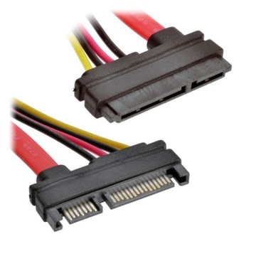 КАБЕЛЬ УДЛИНИТЕЛЬ SATA 22 + POWER 7 15 PIN 30см