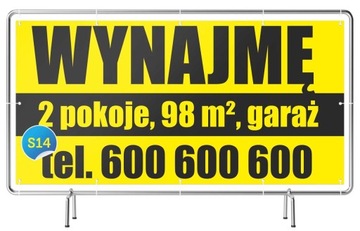 Solidny Baner 2x1m Wynajmę DOM/Działkę/Mieszkanie