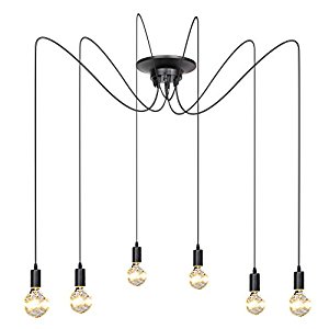 LAMPA LOFT PAJĄK 6 RAMION NORDIC DŁUGA 2 METRY