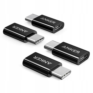 ANKER PRZEJŚCIÓWKA ADAPTER MICRO USB TYP-C 4SZTUKI