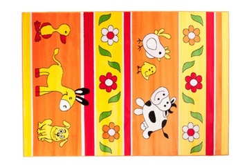DYWAN FUN KIDS 140x190 DZIECI Pies Krówka Kurka 8o