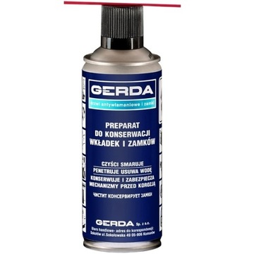 PREPARAT SPRAY ŚRODEK SMAR DO ZAMKÓW ZASUW KŁÓDEK WKŁADEK 400ml - GERDA