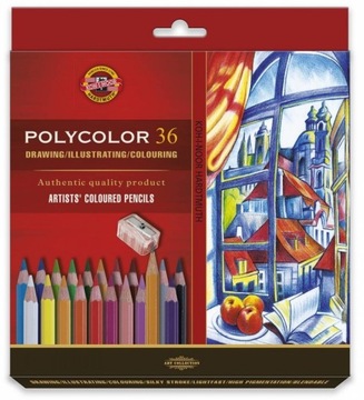 KOH-I-NOOR kredki POLYCOLOR 36 kolorów 3835 karton