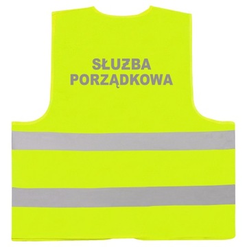 KAMIZELKA BHP ODBLASKOWA SŁUŻBA PORZĄDKOWA - 6XL