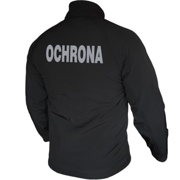 Kurtka Softshell Ochrona Z Haftem Srebrnym S