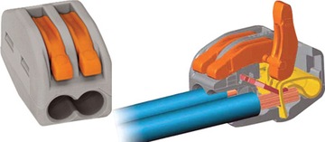 Быстроразъемный разъем WAGO 222-412 2x2,5мм 2Pin 2шт.