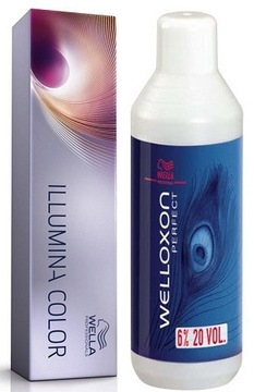 WELLA ILLUMINA ZESTAW FARBA 60 ml + WELLOXON 60 ml