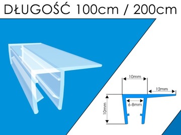 1 м уплотнение для полуоткрытого душа до двери стекла 6 7 8 мм