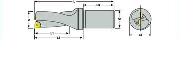 СКЛАДНАЯ ДРЕЛЬ С ОХЛАЖДЕНИЕМ BTDR 3Dx28 VORGEN