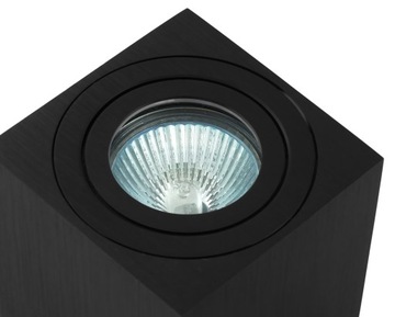 HERMETYCZNA OPRAWA NATYNKOWA GU10 ALUMINIUM CZARNA