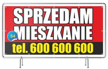 Прочный баннер 2x1 м для продажи дома/участка/квартиры