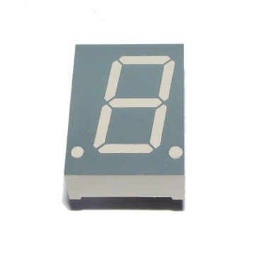 Wyświetlacz LED 7seg 1 cyfra zielony anoda 0.8' x5