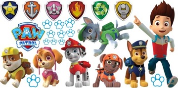NAKLEJKI NA ŚCIANĘ ścienne PSI PATROL Paw XL