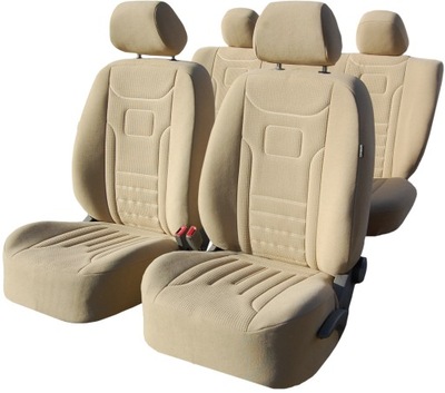 COUVRE-SIÈGE AUTOMOBILE ERJOT VELOURS 100% POUR TOYOTA AVENSIS BEIGE - milautoparts-fr.ukrlive.com