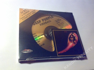 DEEP PURPLE Fireball CD 24KT GOLD AF FOLIA od ręki