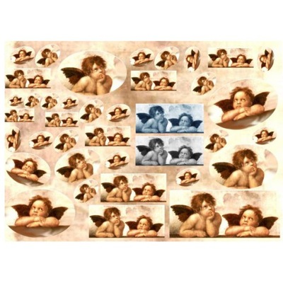 Papier do decoupage KLASYCZNY A4 D0103M - ANIOŁKI