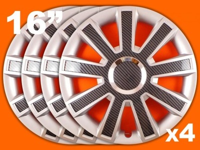 WHEEL COVERS FLASH 16'' FIAT BRAVO GRANDE PUNTO CARBON - milautoparts-fr.ukrlive.com