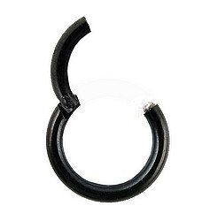 Kolczyk kółko czarny segmentowe clicker hoop helix septum 10mm
