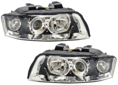 LAMPS FRONT SET AUDI A4 B6 2000 - 2004 NEW - milautoparts.fr