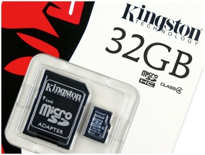 KINGSTON Karta Pamięci micro SD 32GB C10 + ADAPTER